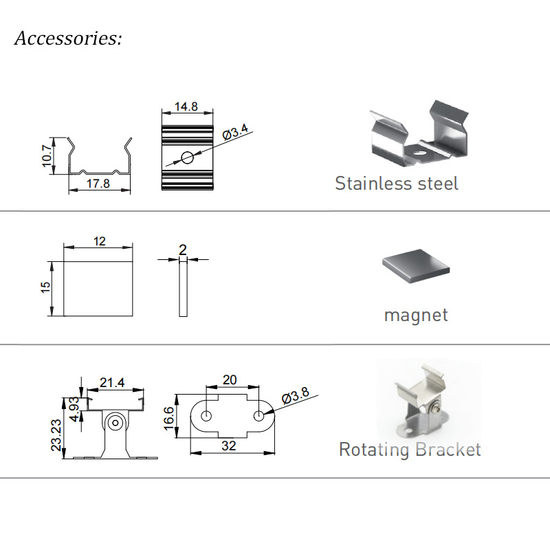Aluminum LED Light Strip Diffuser For 12mm Tape Light Aluminum LED Light Strip Diffuser For 12mm Tape Light